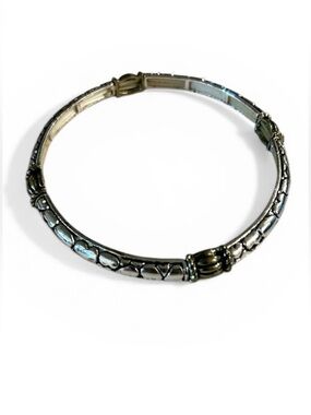 Silver-Tone Patterned Bangle Bracelet - Women's Jewelry